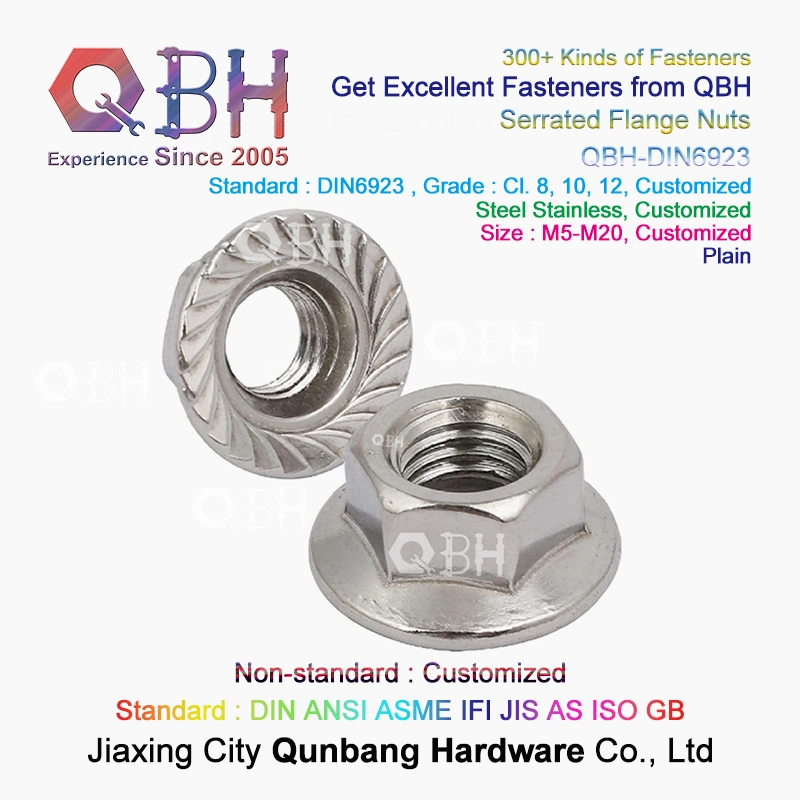 Qbh Standard Non-Standard DIN 6923 M5-M20 Industrial Componets Hardware Fitting Motorbike Motorcycle Electric Bike Bicycle Wheel Tire Fixture Locking Fastener