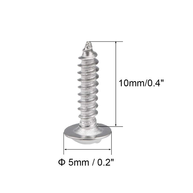 OEM Manufacturer Wholesales Self-Tapping Screws Cross Flat Head with Washer Screws 304 Stainless Steel Fastener Bolts
