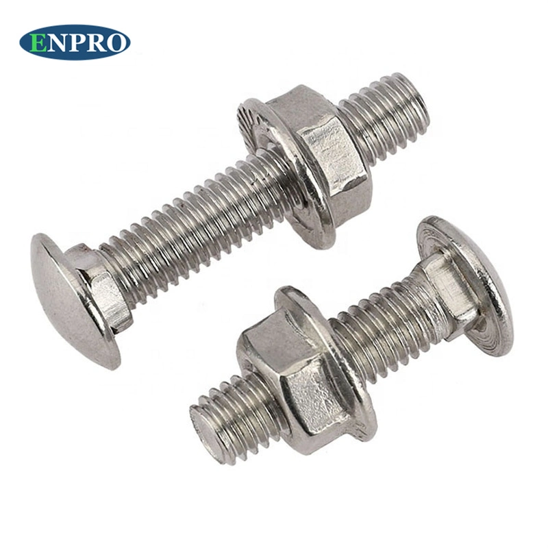 Round Head Stainless Steel Carriage Bolts Coach Fastener Square Neck Standard DIN 603 M8