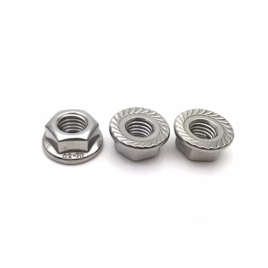 Carbon Steel Titanium Unf Serrated M16 M18 Hex Flange Nut